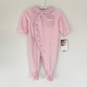 NWT Carters vintage velour footed pajama 6M